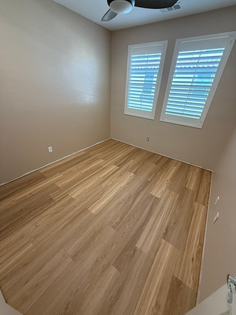 Room with new luxury vinyl plank flooring installed