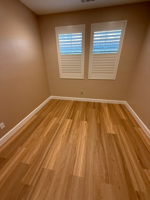 Second room with completed luxury vinyl plank flooring